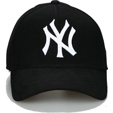 Moda Nokta Ny Yazılı Siyah Renk Şapka Spor Snapcap Unisex