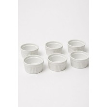 Bev Kitchen Lüks Porselen 6'lı Sufle ve Kek Fırın Kabı 9*4 cm