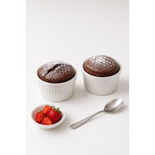 Bev Kitchen Lüks Porselen 2'lı Sufle ve Kek Fırın Kabı 9*4 cm
