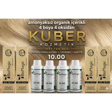 BioMagic 10.00 Açık Sarı Organik Içerikli Amonyaksız Kalıcı Saç Boyası 4boya +4oksidan