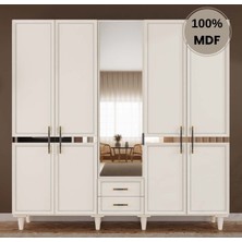 Comiet Kardelen 5 Kapak Mdf Ayaklı Tasarım Gardırop