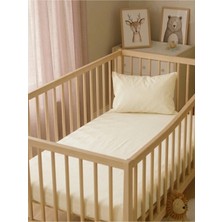 NGN Collection 2'li Set %100 Pamuk Lastikli Bebek Çarşafı + Yastık Kılıfı Seti Poplin 70X130 & 70X140 cm Uyumlu