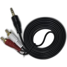CHESTER 1.5 Metre 2 Rca To Aux Kablo - 3.5 mm Stereo Jack Ses Aktarım Kablosu - Kırmızı Beyaz Tos