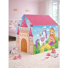 Molie Unicornlu Pembe Prenses Şato Kız Çocuk Oyun Çadırı