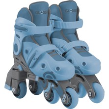 Globber 2in1 Paten XS/S - Pastel Mavi 3 Yaş ve Üzeri İçin Denge Sağlayan Tekerlekli Özellik