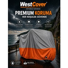 WestCover  Vespa Gts 300 (Gri-Turuncu Parç.)Motosiklet Branda Su-Toz Geçirmez Motor Örtü