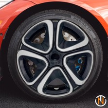 Toyota Celica 16 Inç Jant Kapağı (Takım) Siyah Gri C103