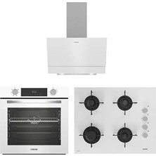Altus Turbo Beyaz Cam Ankastre Set (Ala 322 W - 159 Dw - 510 W)