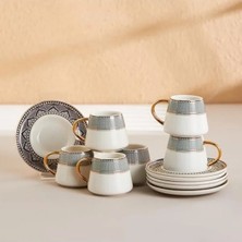 Calperia 6 Kişilik Porselen Kahve Fincanı Takımı - 90 ml