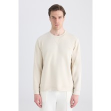 D'S Damat Ds Damat Regular Fit Bej Düz Sweatshirt
