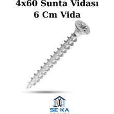 Seka Hand Tools Sunta Vidası 4X60 Sunta Vidası-6 cm Vida-25 Adet(Pkt) - Vida