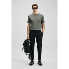 Lufian Sam Smart Erkek Chino Pantolon Slim Fit Siyah
