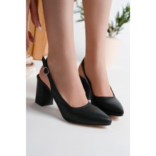 Bulutmod BA04462 Kadın Siyah Klasik 8 cm Topuklu Ayakkabı - 40