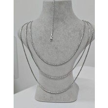 Yantra Silver 925 Ayar Gümüş Yuvarlak Kral Zincir Kolye 1.5 mm – 55 / 60 / 65 cm