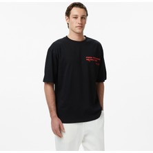 United4 Unıted4 Regular Fit Erkek Siyah T-Shirt.sıyah