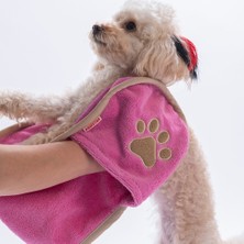 Pawstar Pink Pembe Evcil Hayvan Kurulama Havlusu-Köpek Kurulama Havlusu- Kedi Kurulama Havlusu