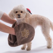 Pawstar Brown Kahverengi Evcil Hayvan Kurulama Havlusu-Köpek Kurulama Havlusu- Kedi Kurulama Havlusu