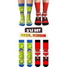 Neşeli Çoraplar 2'li Neşe Kızgın Kutulu Çorap Set