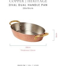 Voeux Héritage Koleksiyonu Bakır Dövmeli Oval Sahan 28 cm