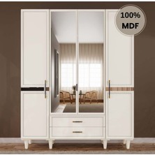 Comiet Kardelen 4 Kapak Mdf Ayaklı Tasarım Gardırop
