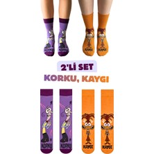 Neşeli Çoraplar 2'li Korku Kaygı Kutulu Çorap Set