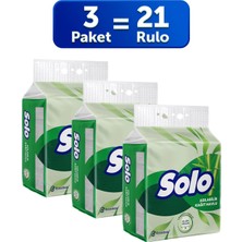Solo 3'lü Asılabilir Kağıt Havlu 1=7 Rulo Sayısı 21 Adet 2 Katlı Ultra Emici ve Dayanıklı