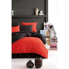 Calperia Çift Taraflı Lastikli Çarşaf, Çift Kişilik 200X220 Cm, Siyah Kırmızı