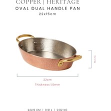 Voeux Héritage Koleksiyonu Bakır Dövmeli Oval Sahan 22 cm