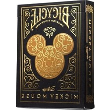 Calperia Siyah ve Altın Sarısı Mickey Mouse Oyun Kartları Seti
