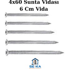 Seka Hand Tools Sunta Vidası 4X60 Sunta Vidası-6 cm Vida-50 Adet(Pkt) - Vida