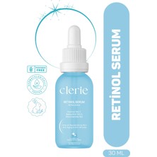 Clerie Anti-Aging Retinol Serum %0.3 + %2.5 Bakuchiol – Kolajen Destekleyici & Cilt Onarıcı  - Bitkisel Yaşlanma Ve Kırışıklık Karşıtı C Vitamini İçeren Serum