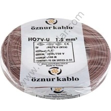 Öznur 1x1,5 Nya Kablo (KAHVERENGİ 100 Metre)