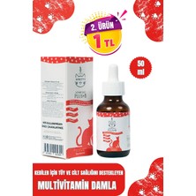 VitKitty Kediler İçin Tüy Dökümü Önleyici, Tüyleri Besleyen Cilt Ve Tüy Sağlığı Damlası Plus B 50 ml