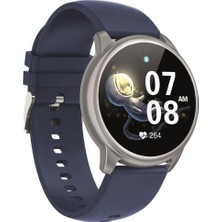 Daniel Klein Mavi Silikon Kayışlı Akıllı Saat Konuşma Özellikli 22 mm Ekran ile Sağlık Takibi