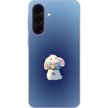 Le Balvo Samsung Galaxy A57 Uyumlu Çiçekli Tavşan Baskılı Silikon Kılıf