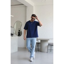 EYDAMOON Erkek Oversize Modal Kumas Solmayan Canlı Renk Ipeksi Dokulu T-Shirt