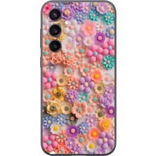 Le Balvo Samsung Galaxy S23 Uyumlu Çiçek Bükleleri Baskılı Silikon Kılıf