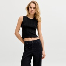 Jack & Jones Kadin Çapraz Bel Detayli Kolsuz Triko Üst - Talia