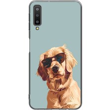 Le Balvo Samsung Galaxy A7 2018 Uyumlu Karizmatik Köpek Baskılı Silikon Kılıf