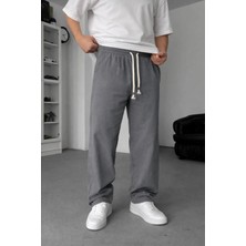 EYDAMOON Man Füme Baggy Kesim Keten Karışımlı Müslin Pantolon Rahat Stil Terletmeyen Hafif Kumaş