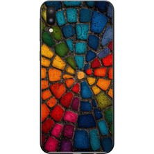 Le Balvo Samsung Galaxy M31 Uyumlu Gökkuşağı Renkli Kaldırım Baskılı Silikon Kılıf