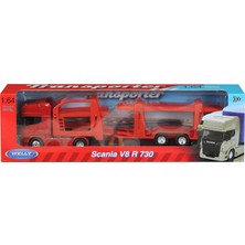 Keskin Sound Welly 1:64 Metal Scanıa R730 Car Carrıer