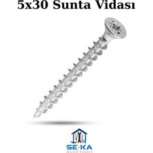 Seka Hand Tools 5*30 mm Ahşap Tahta Mdf Raf Sunta Vidası 1 Paket=50 Adet