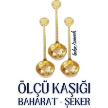 Prativas Hsnet 3 Lü Şeker ve Ölçü Kaşığı Vintage Design - PRTHBY6798-3210