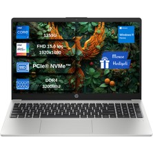 HP 250 G10 Intel Core I7-1355U 32GB 512GB SSD 15.6" W11HOME Fhd Taşınabilir Bilgisayar HB2PH1ES02