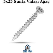 Seka Hand Tools 5X25 Sunta Vidası Ağaç Vidası 1 Paket 500 Adet