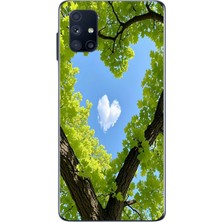Le Balvo Samsung Galaxy M51 Uyumlu Kalpli Ağaç Baskılı Silikon Kılıf