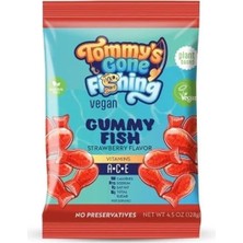 Tommy's Bears Tommy's Gummy Fish Vegan Jelibon 128GR - Çilekli