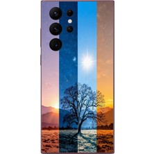 Le Balvo Samsung Galaxy S22 Ultra Uyumlu Gündoğumu Mevsimi Baskılı Silikon Kılıf