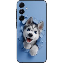 Le Balvo Samsung Galaxy A55 Uyumlu Sibirya Kurdu Baskılı Silikon Kılıf